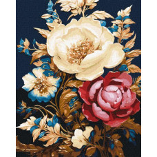 Картина за номерами Квіткове диво з фарбами металік extra victoria_art_ Ідейка (KHO3261)