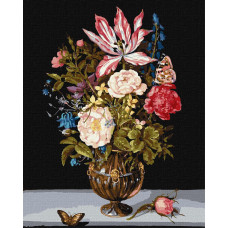 Картина по номерам Цветущая композиция ©Ambrosius Bosschaert de Oude 40х50 (KHO3224)