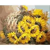 Картина за номерами Соняшники у кошику Origami 40*50 см LW3027