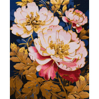 Картина по номерам Розовая симфония пион с красками металлик 40x50 Идейка (KHO3257)