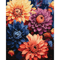 Картина за номерами Барвисті жоржини art_selena_ua 40х50 Ідейка (KHO3248)