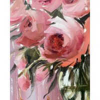 Алмазная мозаика Коралловые розы 40*50см на подрамнике Santi (954440)