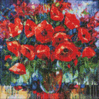 Алмазная мозаика Маковая нежность 40х40 (AMO7556)