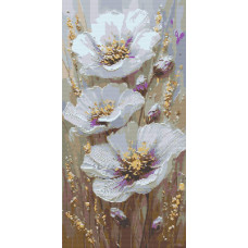 Алмазна мозаїка/вишивка Ніжні квіти 40*80 см Орігамі (OD5207)