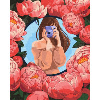 Картина по номерам Цветочное селфи ©Kira Corporal Идейка 40х50 (KHO4979)
