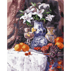 Картина по номерам Белоснежные лилии ©Catrin Bespaliuc 40x50 (KHO2934)
