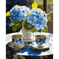 Картина за номерами Вишукана композиція з гортензії art_selena_ua Ідейка (KHO3267)
