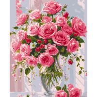 Картина за номерами Ніжні троянди 40х50 см АРТ-КРАФТ (13084-AC)