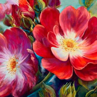 Алмазная мозаика Летний цветок 40*40см на подрамнике Santi (954357)