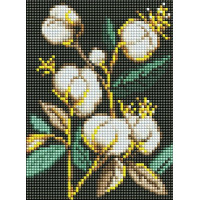 Алмазна мозаїка без підрамника Білосніжна бавовна art_selena_ua 15х20 Ідейка (AMM1003)