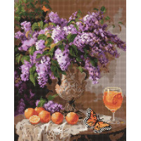 Алмазна мозаїка Ароматний бузок sophiia_іllustrations 40х50 см Ідейка (AMO8125)