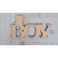 Надпись из фанеры 0 6 BOY 17 5*9 5см (740277)