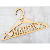 Фигура фанерная 0 8 Вешалка Happy 42*24 см (741553)