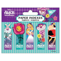 Индексы бумажные YES Alice in Wonderland 50x15мм 100 шт (5x20) (170249)