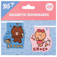 Закладки магнитные Line Friends Brown and Choco 2шт YES (708106)