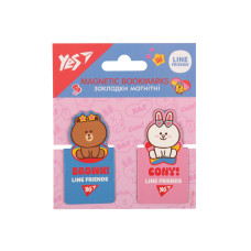 Закладки магнітні YES Line Friends, висікання, 2 шт (708399)